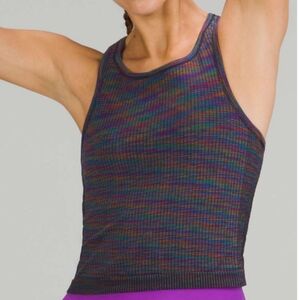 Lululemon Multicolor Racerback Crop Tank Top